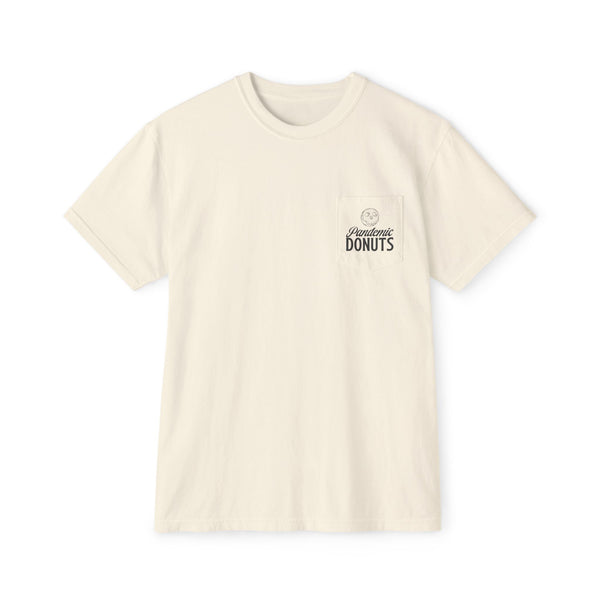 Donut Kill My Vibe - Pocket Tee with Large Back Print - Gray