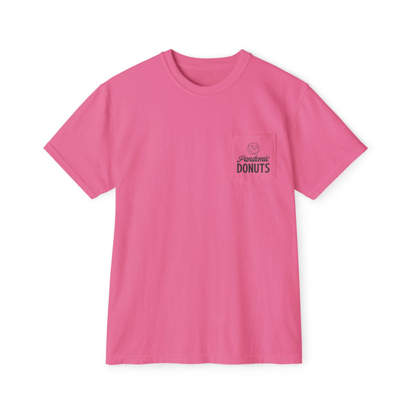 Donut Kill my Vibe - Pocket Tee with Large Back Print - Pink