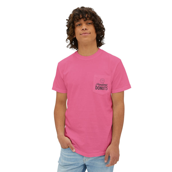 Donut Kill my Vibe - Pocket Tee with Large Back Print - Pink