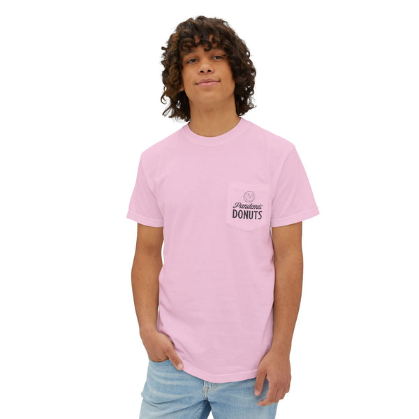 Donut Kill my Vibe - Pocket Tee with Large Back Print - Pink