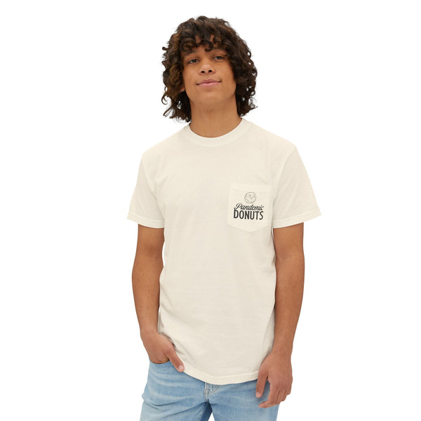 Donut Kill My Vibe - Pocket Tee with Large Back Print - Gray