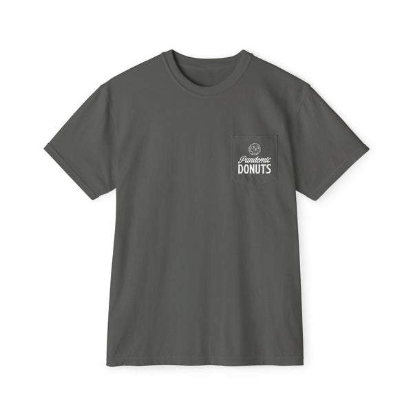 Donut Kill My Vibe - Pocket Tee with Large Back Print - Gray